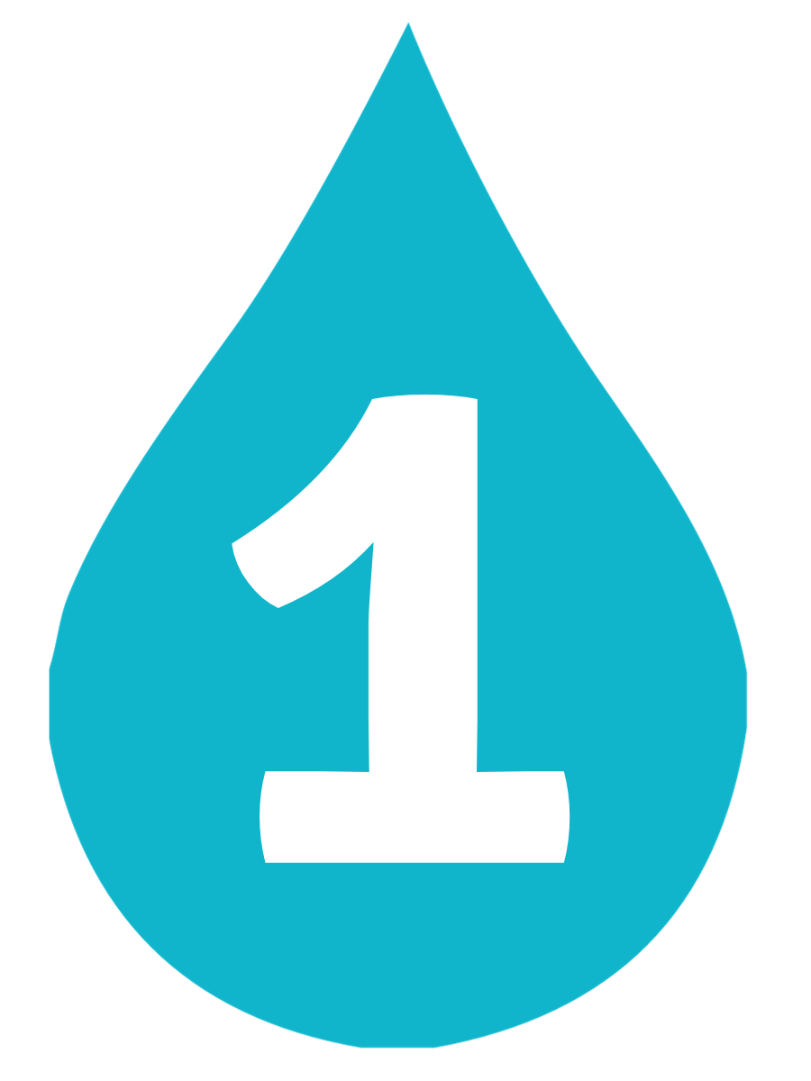 blue water drop number 1 number 1: natural products