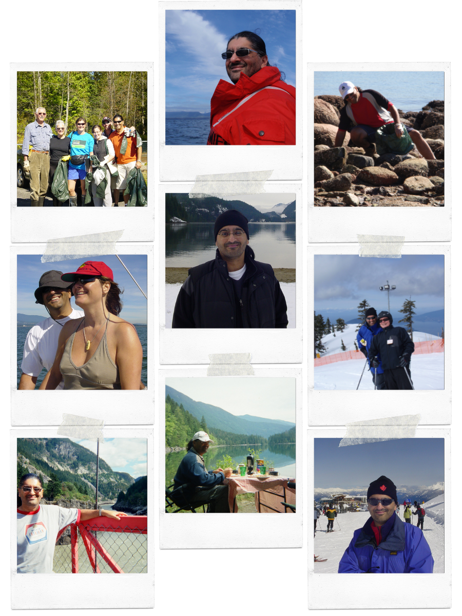 Photo collage of LFT Founder Munu Hicken-Gaberria LFT Founder Munu Hicken-Gaberria participating in outdoor nature friendly pursuits.