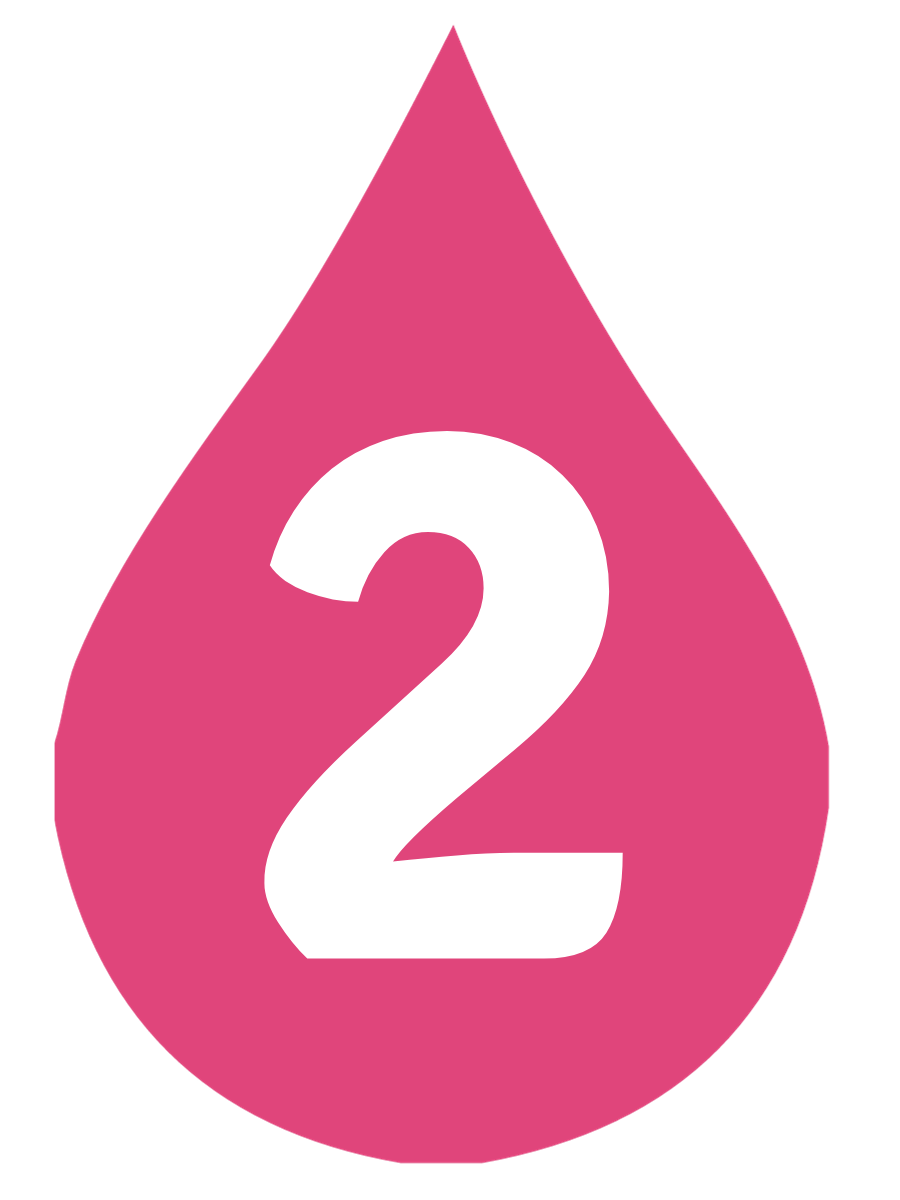 pink water drop number 2 number 2: safe for everyone