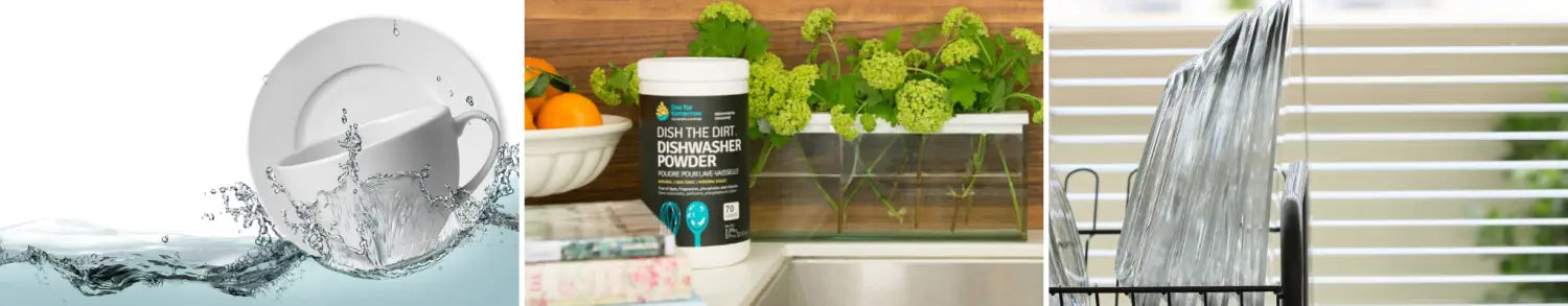 Hypoallergenic, septic safe, all-natural, Fragrance Free Dishwasher Powder, Live for Tomorrow 