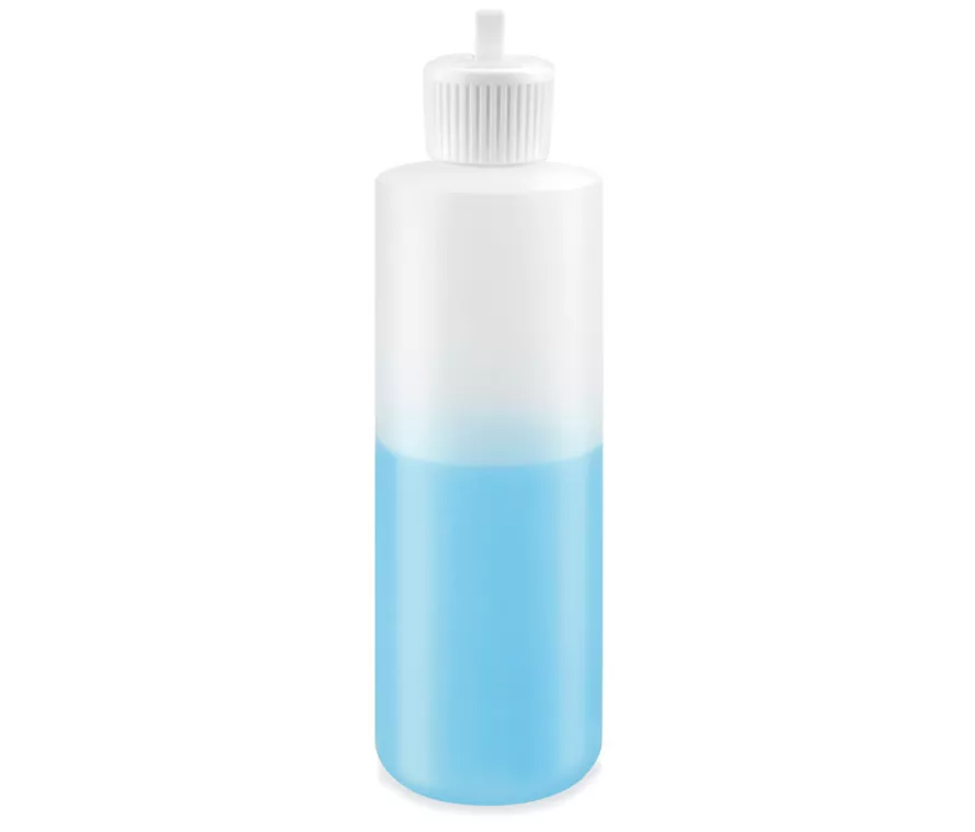 236mL I 8fl oz Natural HDPE Cylinder Bottle with flip top cap