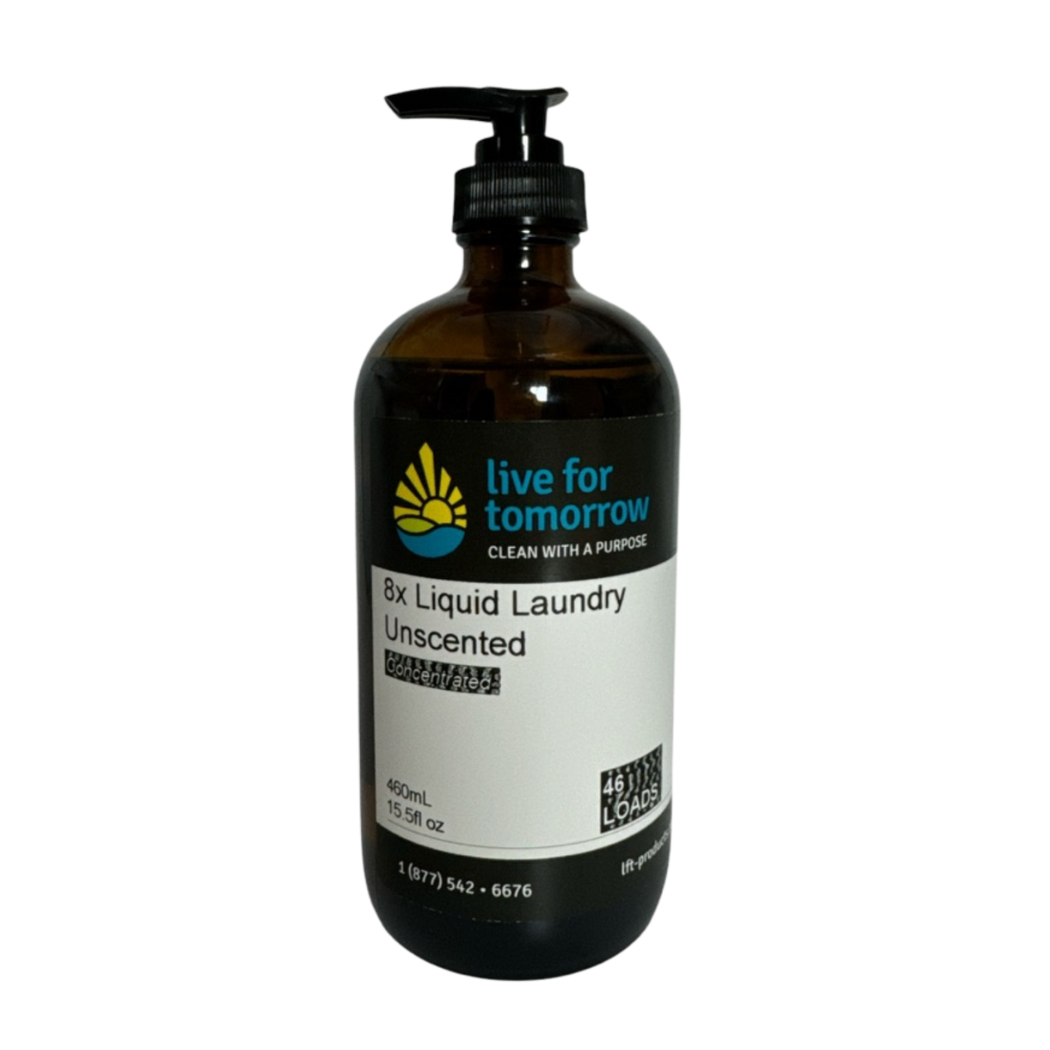 Liquid Laundry Detergent, 8X Concentrated, Unscented