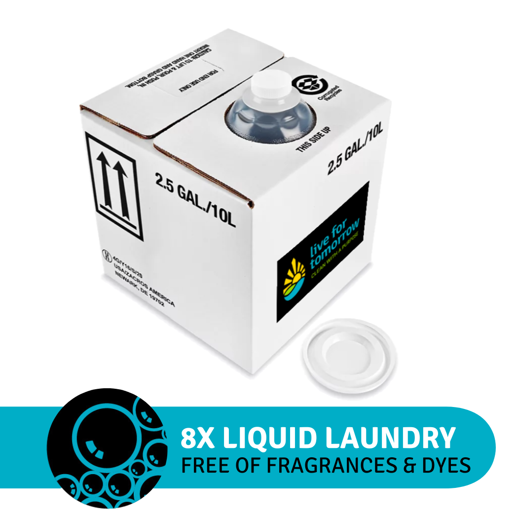 10L bag-in-box of Unscented 8x Natural Laundry Soap for Refill