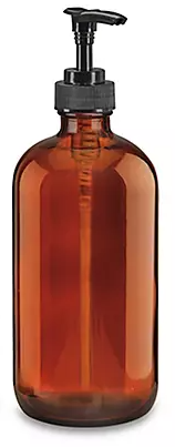 473mL I 16fl oz Amber Glass Bottle with pump