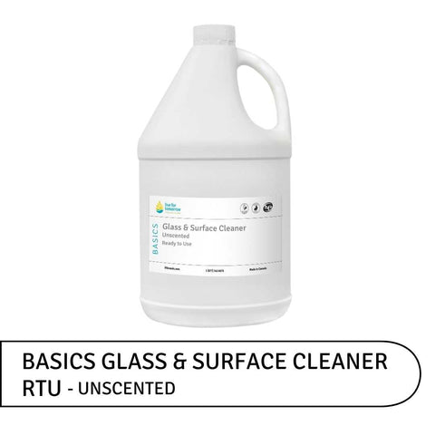 BASICS Glass & Surface Cleaner, Unscented, RTU