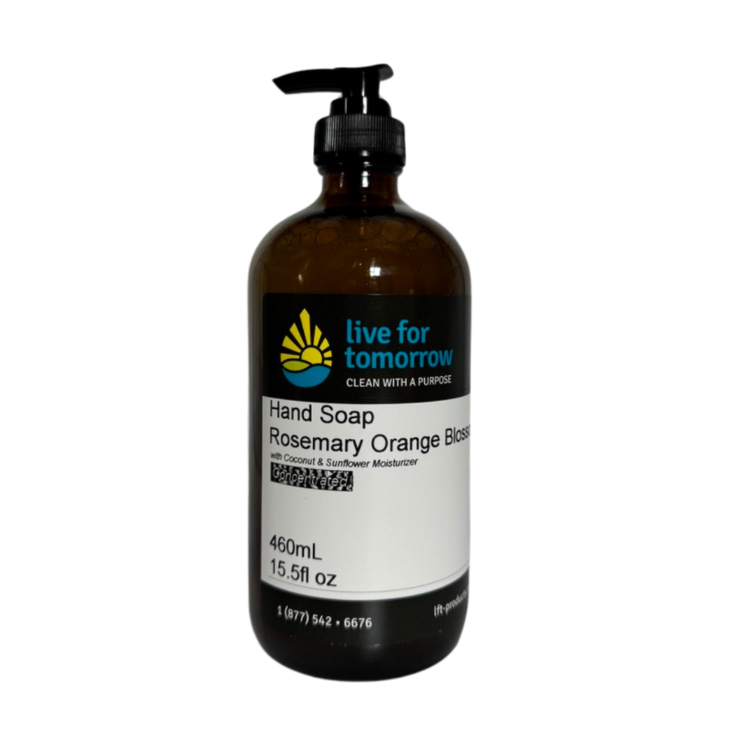 Hand Soap, Rosemary Orange Blossom, with Coconut & Sunflower Moisturizer