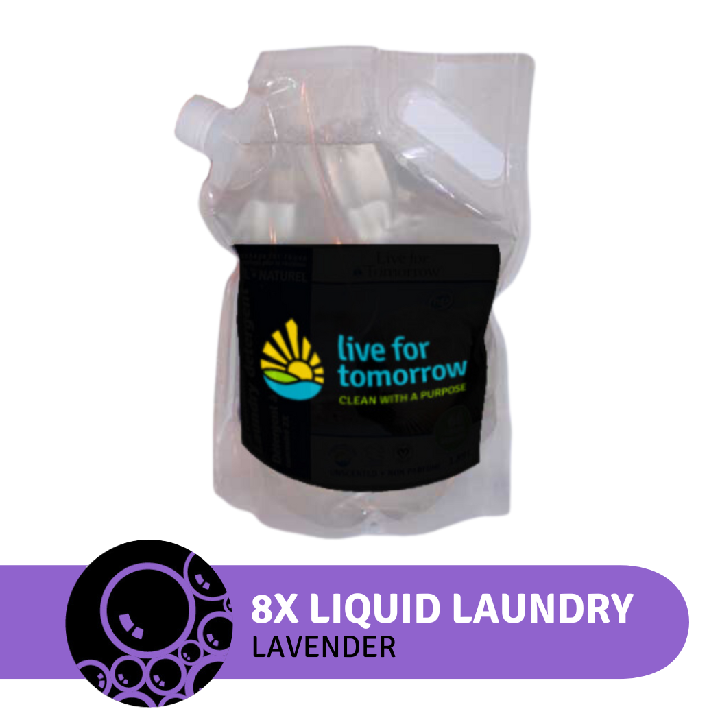 1.5L Refill pouch of Lavender Essential Oil 8x Natural Laundry Soap
