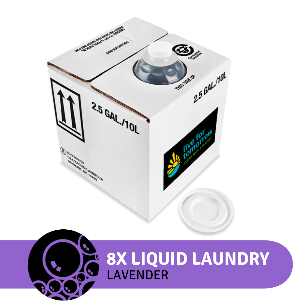 10L bag-in-box of Lavender Essential Oil 8x Natural Laundry Soap for Refill