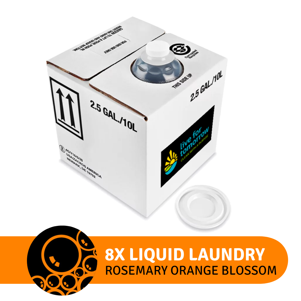 10L bag-in-box of Rosemary Orange Blossom Essential Oil 8x Natural Laundry Soap for Refill