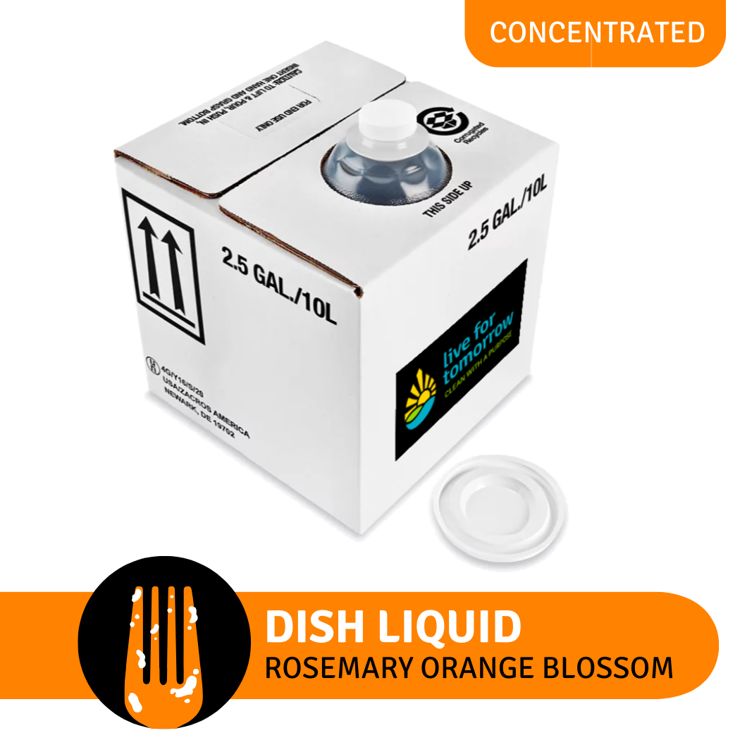 10L REFILL bag-in-box of Rosemary Orange Blossom Concentrated Natural Dish Soap