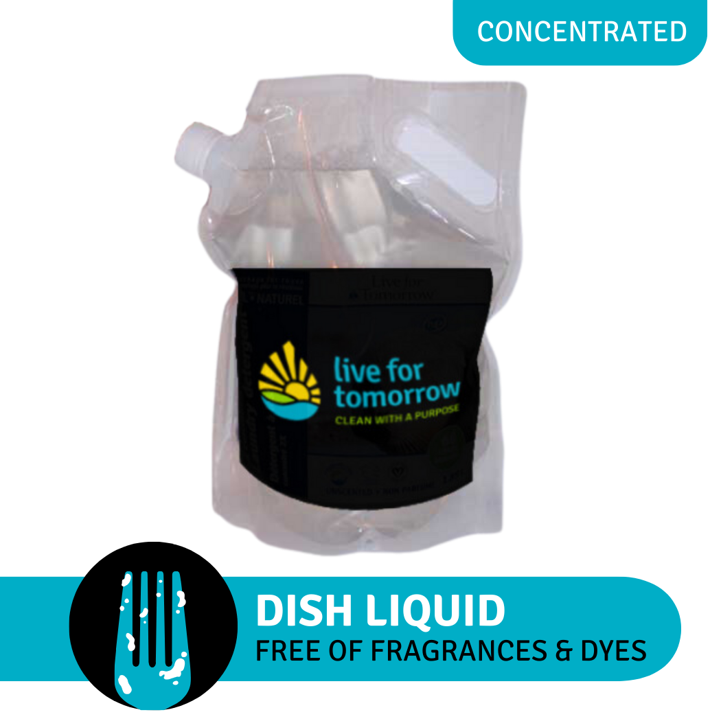 1.5L pouch of Unscented Concentrated Natural Dish Soap for refills