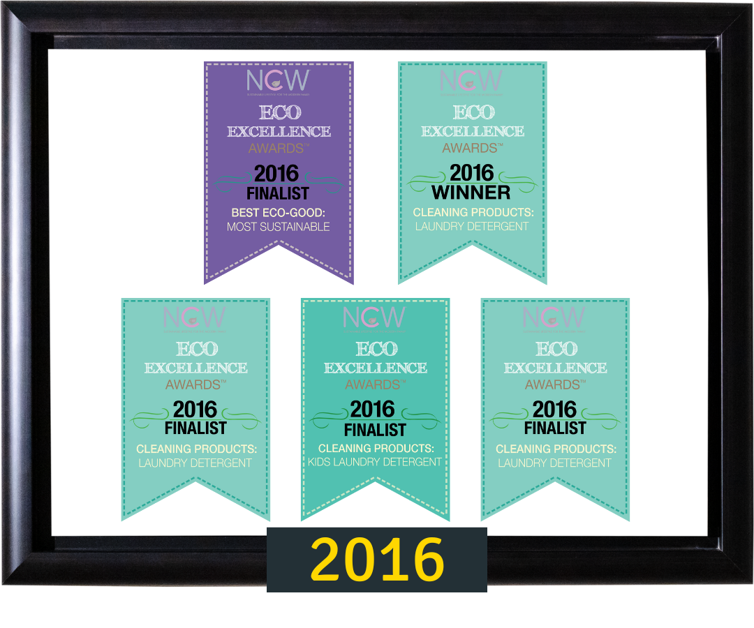 2016 - Natural Child Award - Laundry Detergent, Kids Laundry Detergent and Most Sustainable Eco-Good