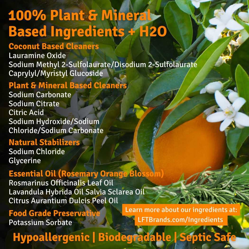 Dish Liquid, Concentrated, Rosemary Orange Blossom, Live For Tomorrow