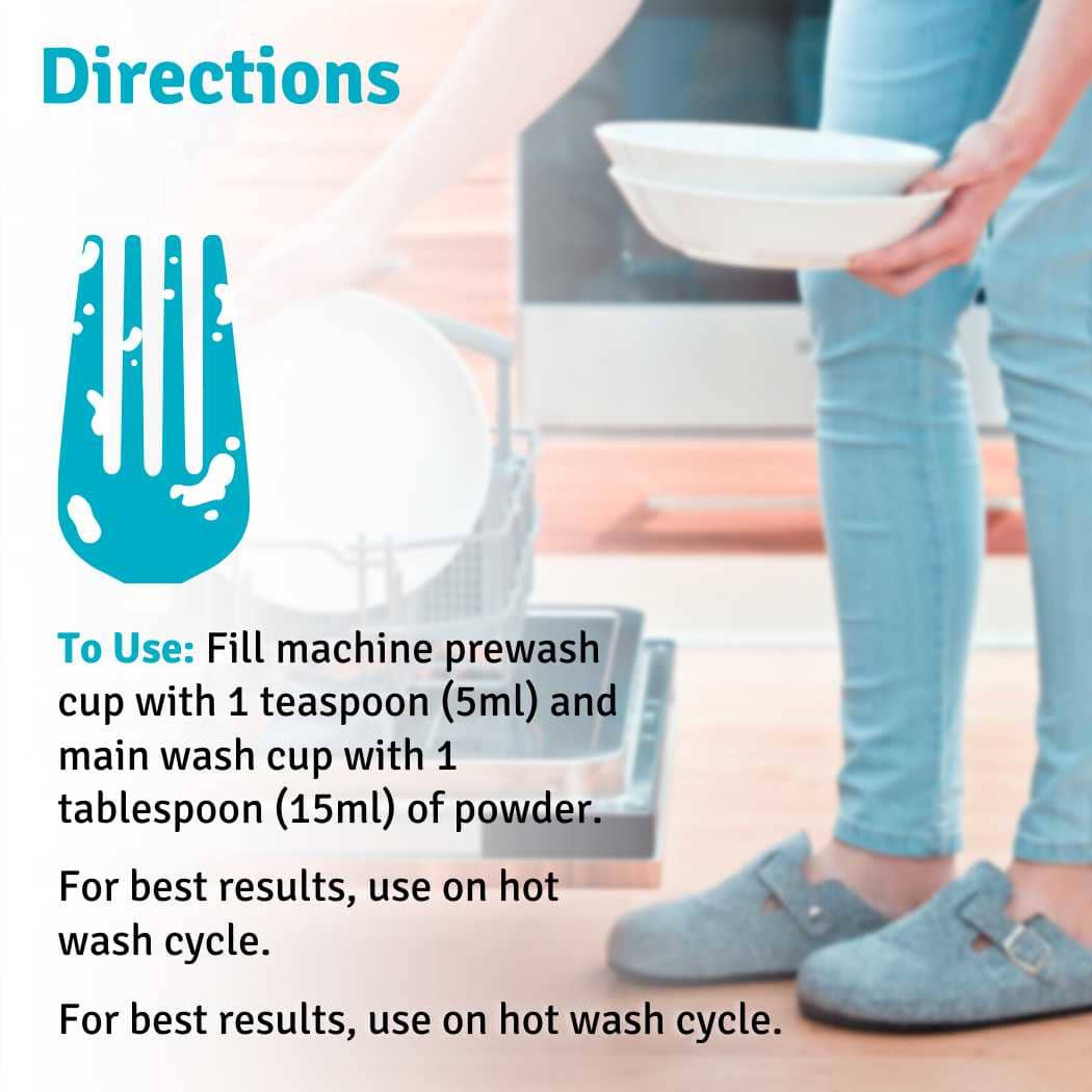 Loading Dish Powder Dishwasher Powder, Unscented, Bio-Enzyme - Live for Tomorrow