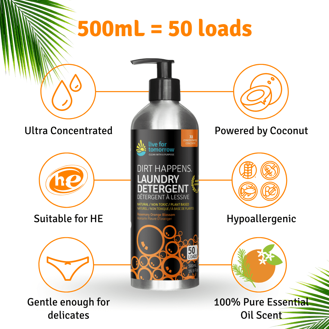 Liquid Laundry, 8X Concentrated, Rosemary Orange Blossom, Live For Tomorrow