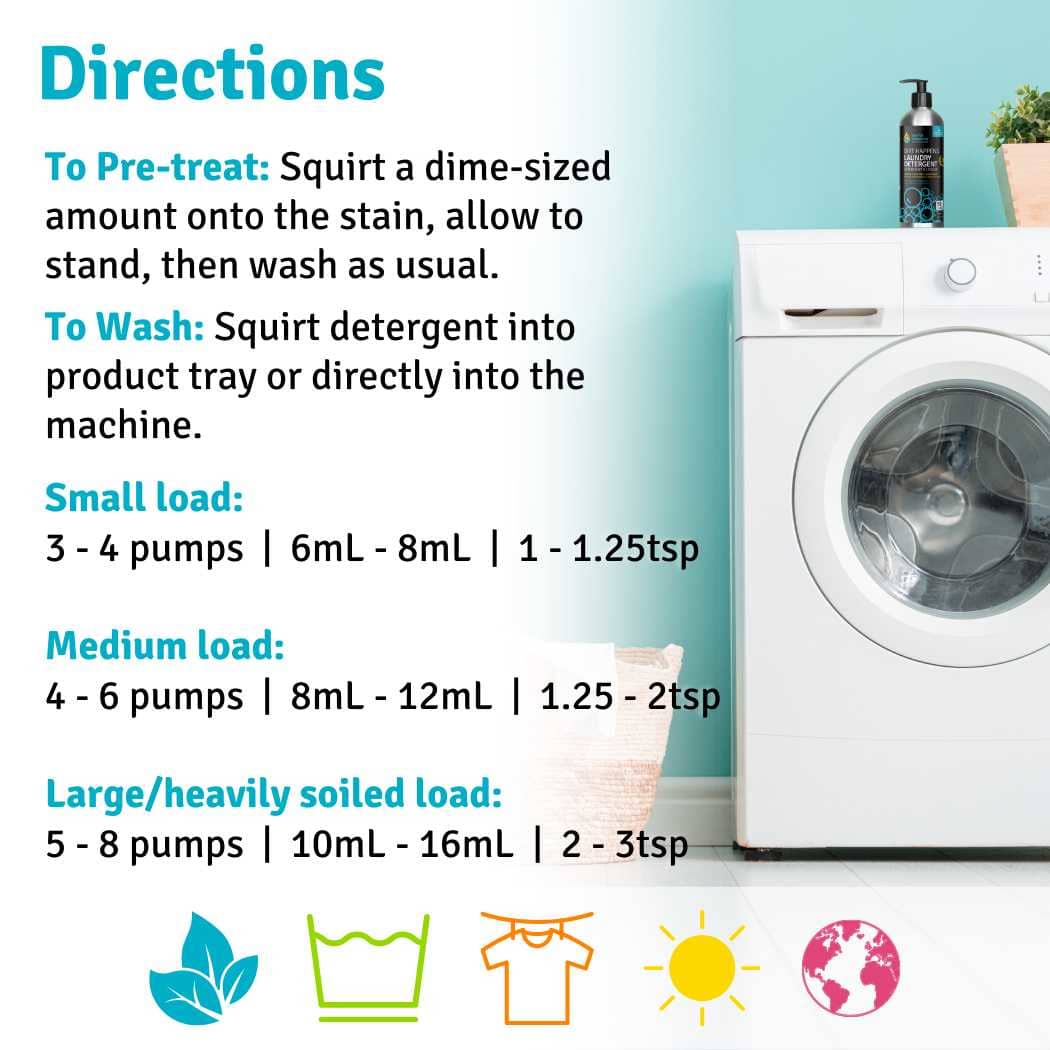 Easy to Use All-Natural Liquid Laundry Detergent, 8x Concentrated, Unscented, Live For Tomorrow