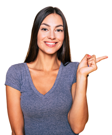 Woman pointing out the Benefits of Wholesale Natural Cleaning Products