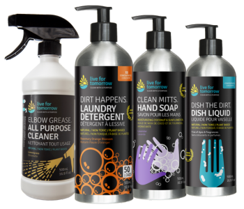 Natural All Purpose Cleaner, Hand Soap, Laundry Detergent and Dish Soap